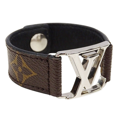 LOUIS VUITTON ルイ・ヴィトン ブラスレホッケンハイム ブレスレット モノグラム GP シルバー ブラウン メンズ M6141 【中古】