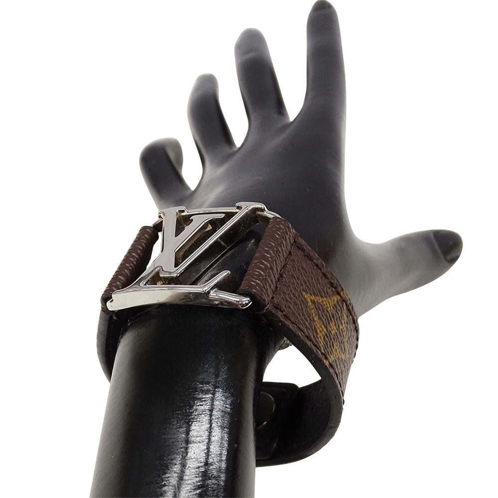 LOUIS VUITTON ルイ・ヴィトン ブラスレホッケンハイム ブレスレット モノグラム GP シルバー ブラウン メンズ M6141 【中古】