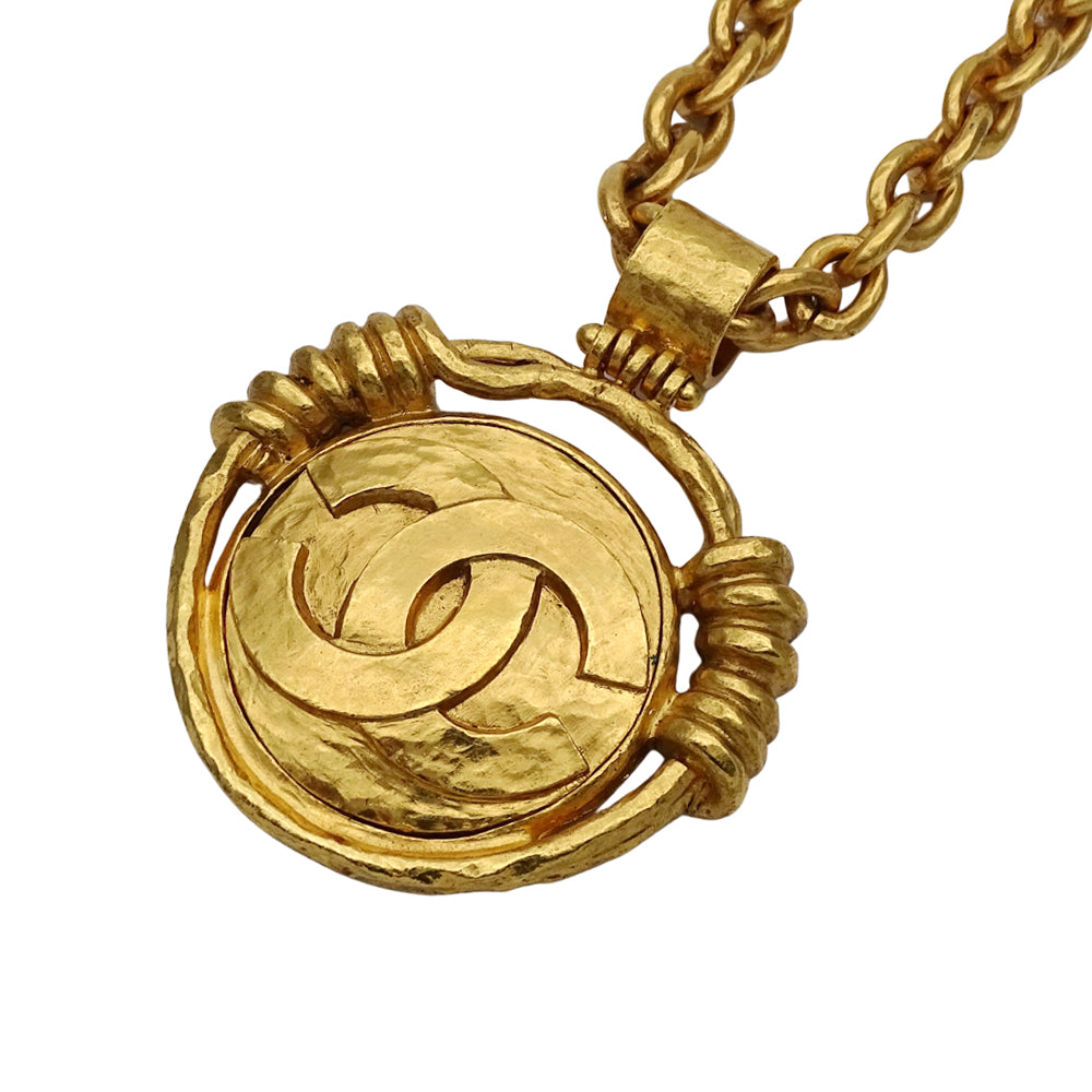 CHANEL シャネル ネックレス ココマーク メタル ゴールド レディース メンズ 【中古】