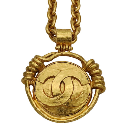 CHANEL シャネル ネックレス ココマーク メタル ゴールド レディース メンズ 【中古】