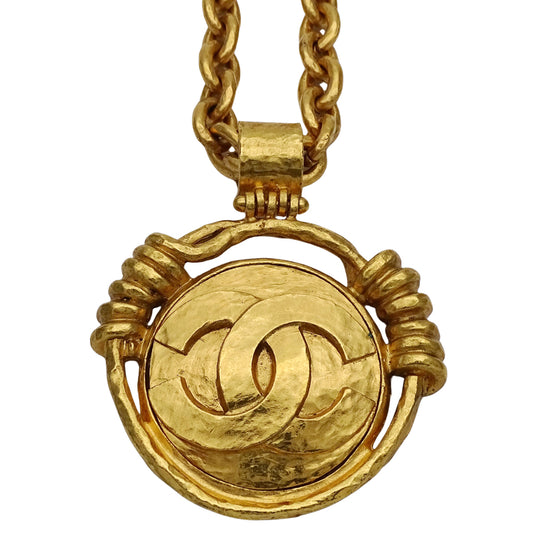 CHANEL シャネル ネックレス ココマーク メタル ゴールド レディース メンズ 【中古】