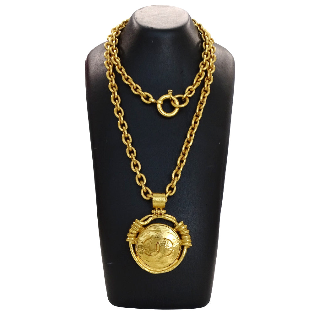 CHANEL シャネル ネックレス ココマーク メタル ゴールド レディース メンズ 【中古】