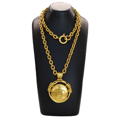 CHANEL シャネル ネックレス ココマーク メタル ゴールド レディース メンズ 【中古】
