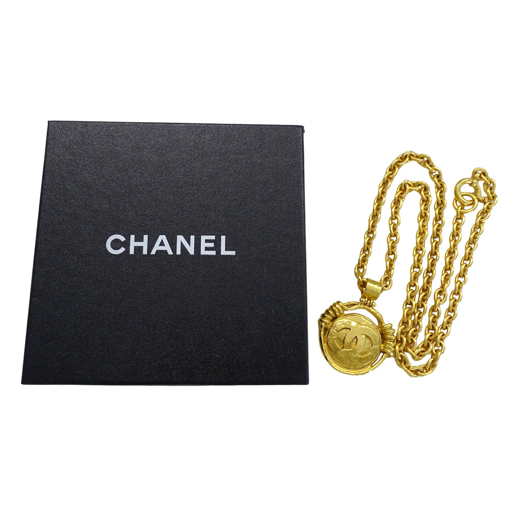 CHANEL シャネル ネックレス ココマーク メタル ゴールド レディース メンズ 【中古】