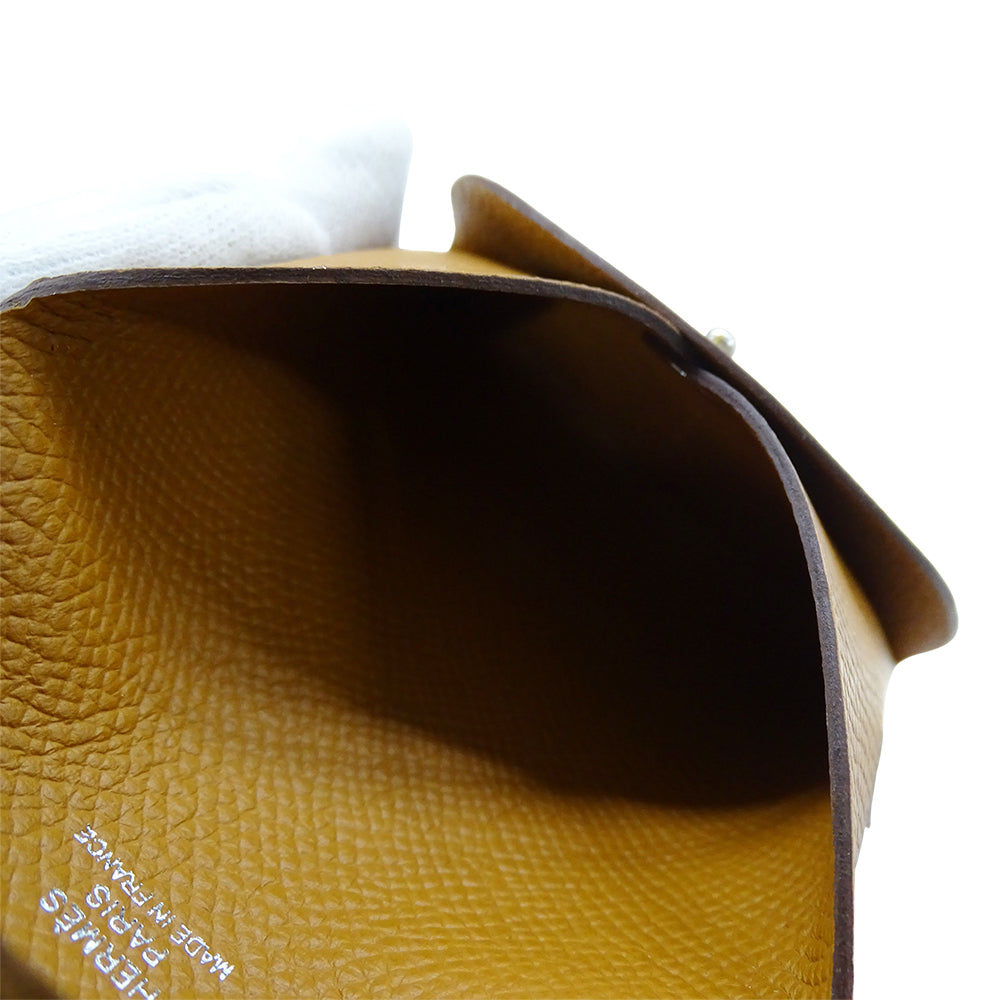 HERMES エルメス バスティア コインケース ゴールド ヴォーエプソン レディース メンズ 【中古】