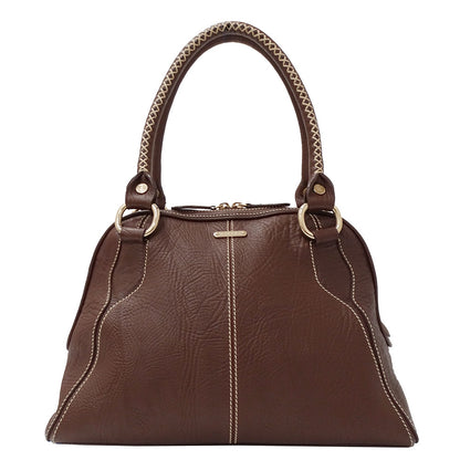 CELINE セリーヌ トートバッグ ブラウン レザー レディース 【中古】