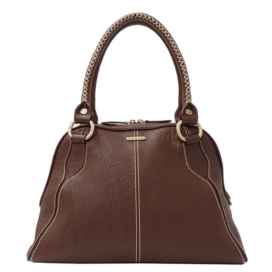 CELINE セリーヌ トートバッグ ブラウン レザー レディース 【中古】