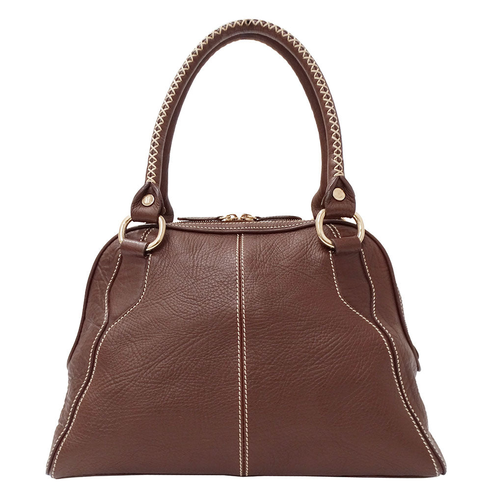 CELINE セリーヌ トートバッグ ブラウン レザー レディース 【中古】