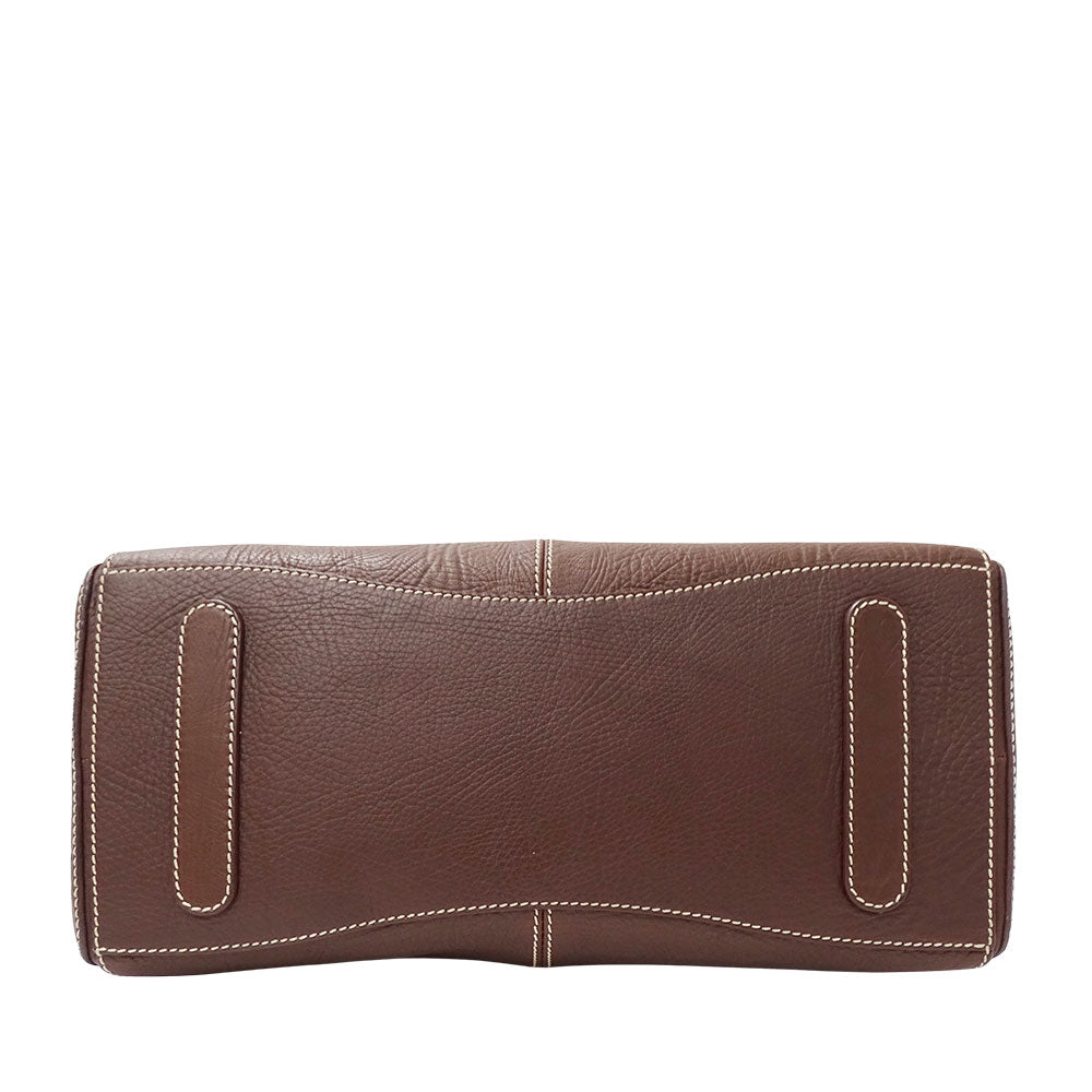 CELINE セリーヌ トートバッグ ブラウン レザー レディース 【中古】