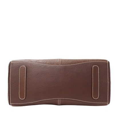 CELINE セリーヌ トートバッグ ブラウン レザー レディース 【中古】
