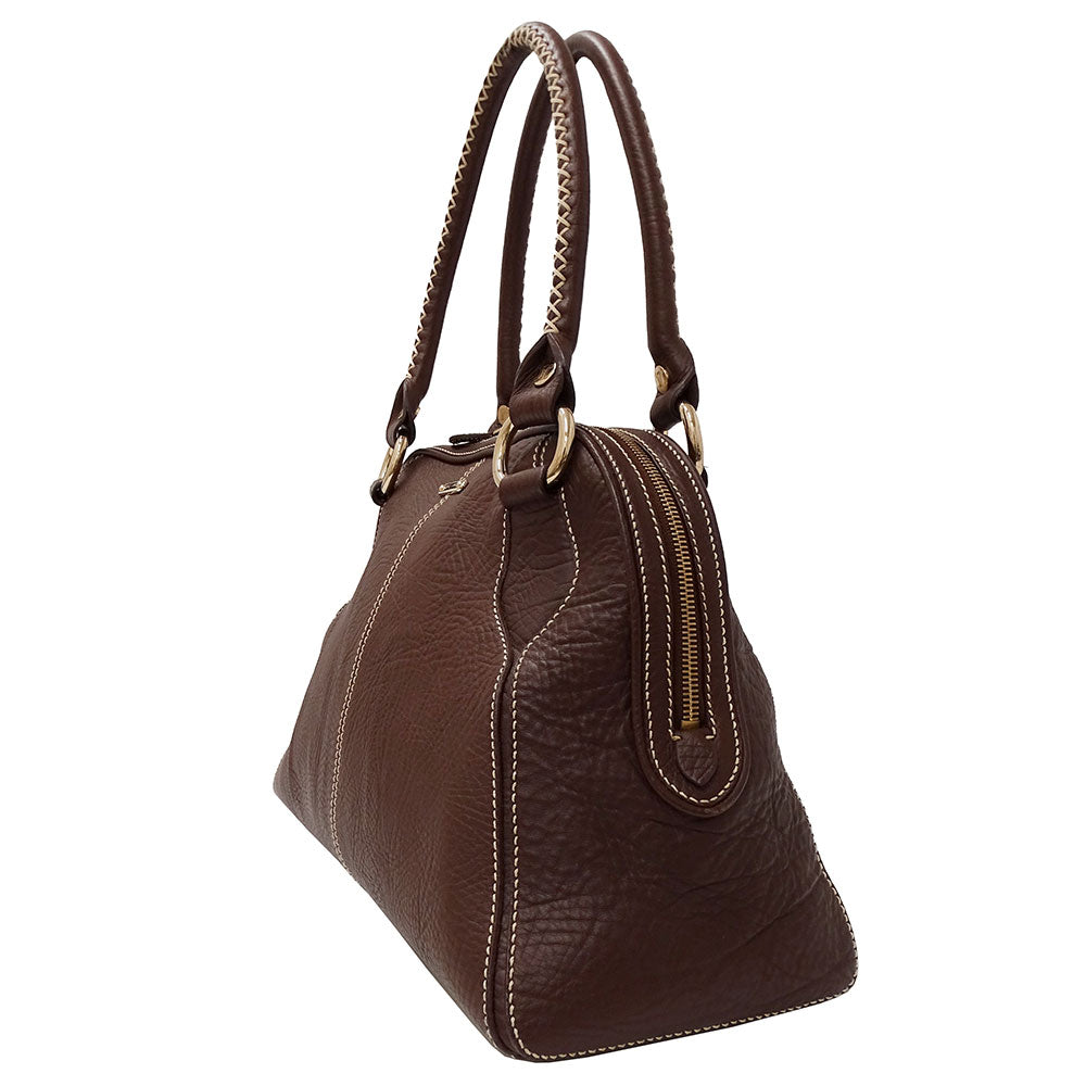 CELINE セリーヌ トートバッグ ブラウン レザー レディース 【中古】