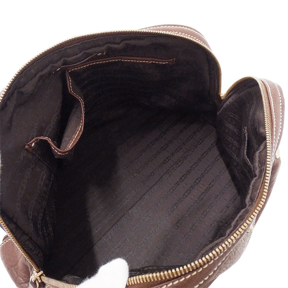 CELINE セリーヌ トートバッグ ブラウン レザー レディース 【中古】
