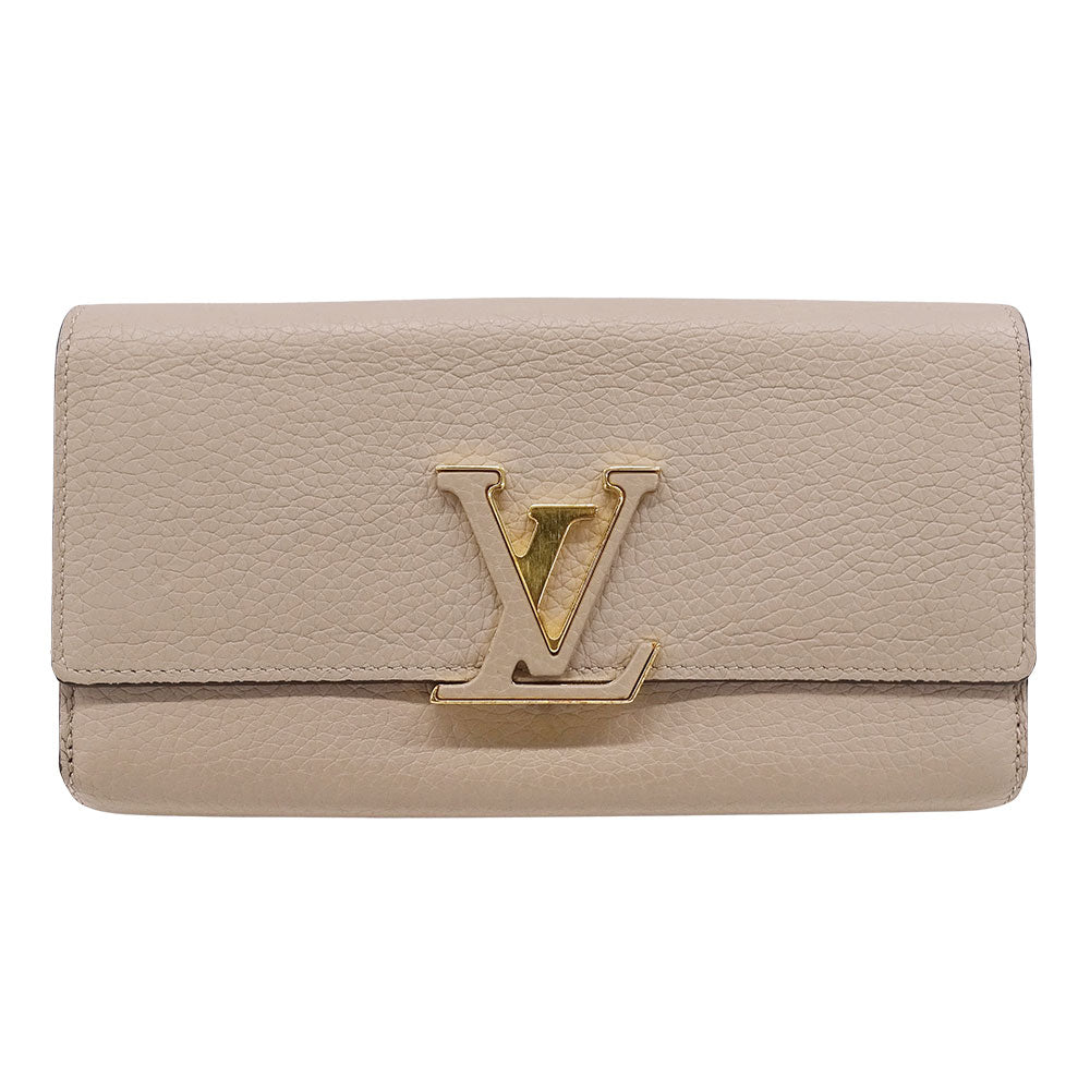 LOUIS VUITTON ルイ・ヴィトン ポルトフォイユ・カプシーヌ 長財布 トリヨン ガレ M61249 レディース 【中古】
