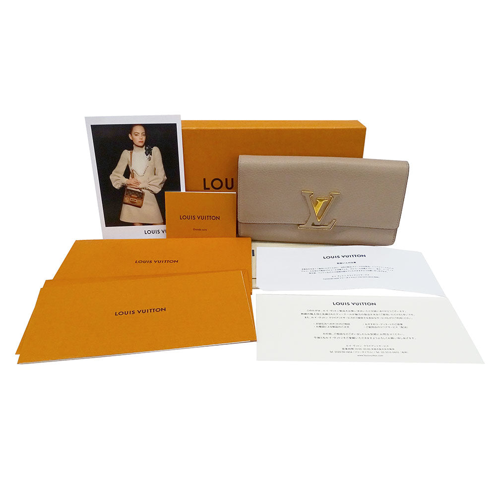 LOUIS VUITTON ルイ・ヴィトン ポルトフォイユ・カプシーヌ 長財布 トリヨン ガレ M61249 レディース 【中古】