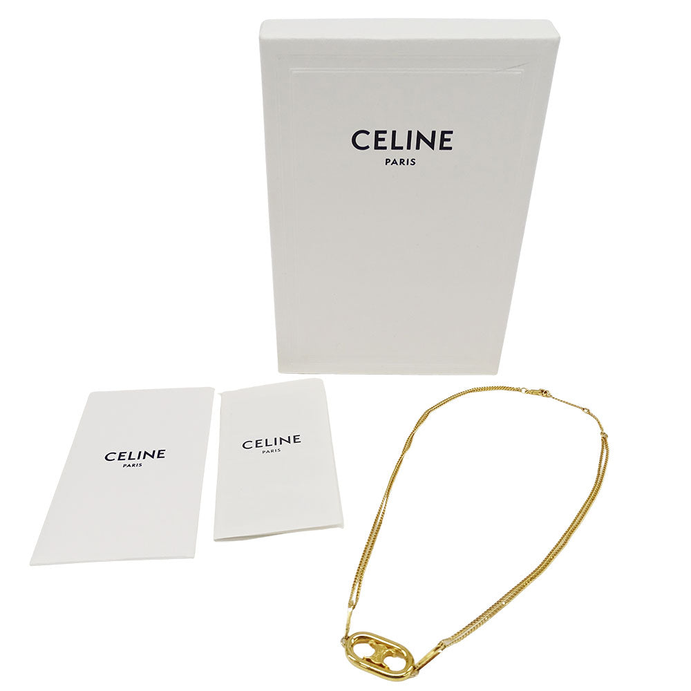 CELINE セリーヌ ネックレス トリオンフ GP ゴールド レディース 【中古】