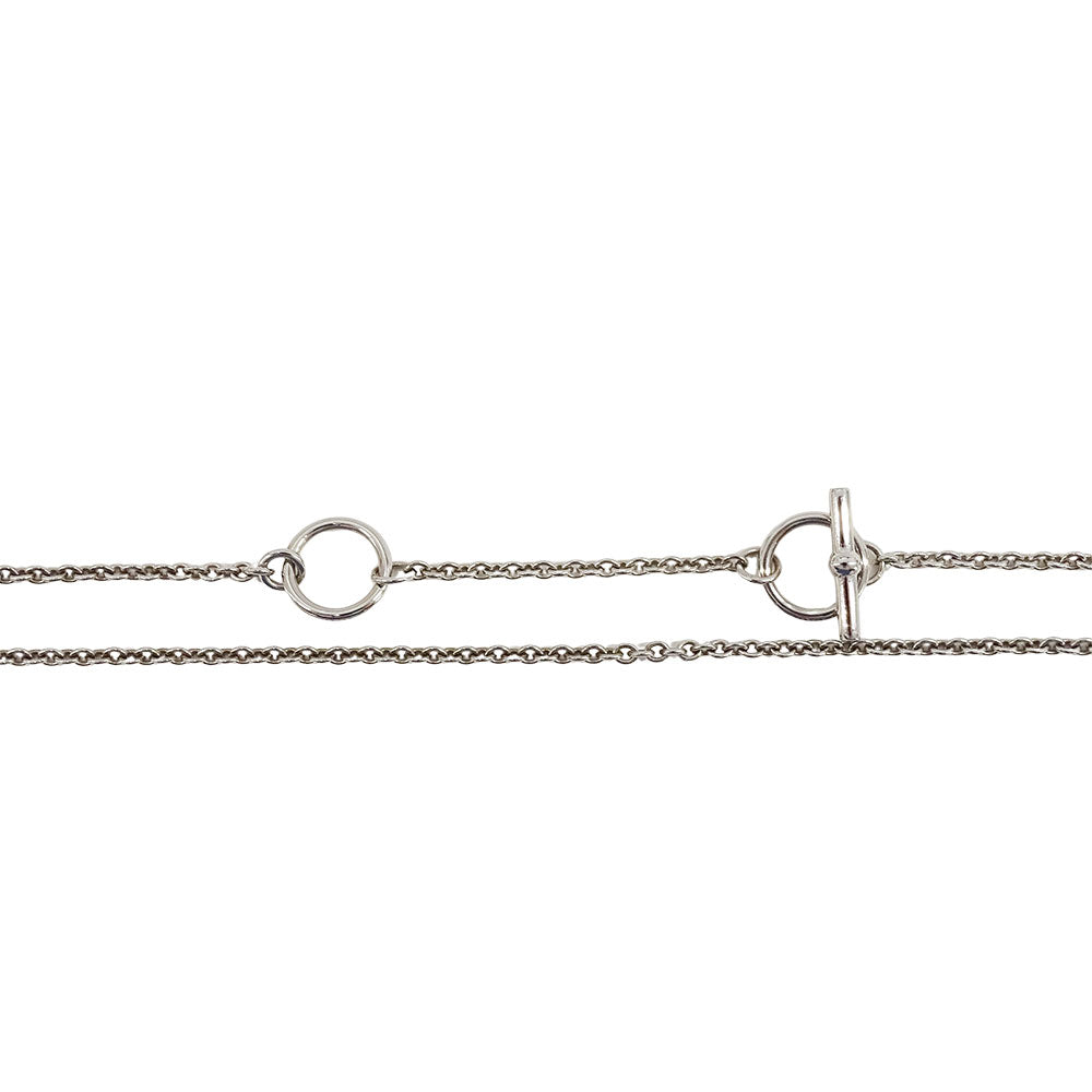 HERMES エルメス ミニ・マイヨンPM ネックレス メタル シルバー ブラック レディース 【中古】