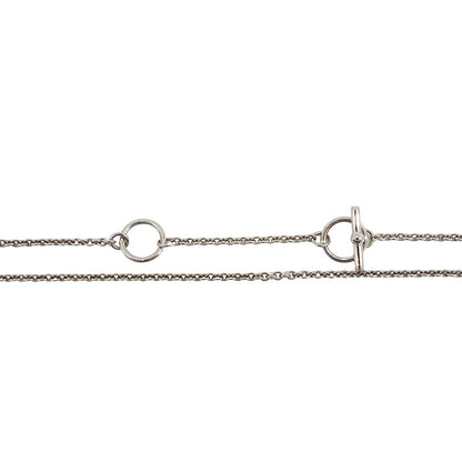 HERMES エルメス ミニ・マイヨンPM ネックレス メタル シルバー ブラック レディース 【中古】