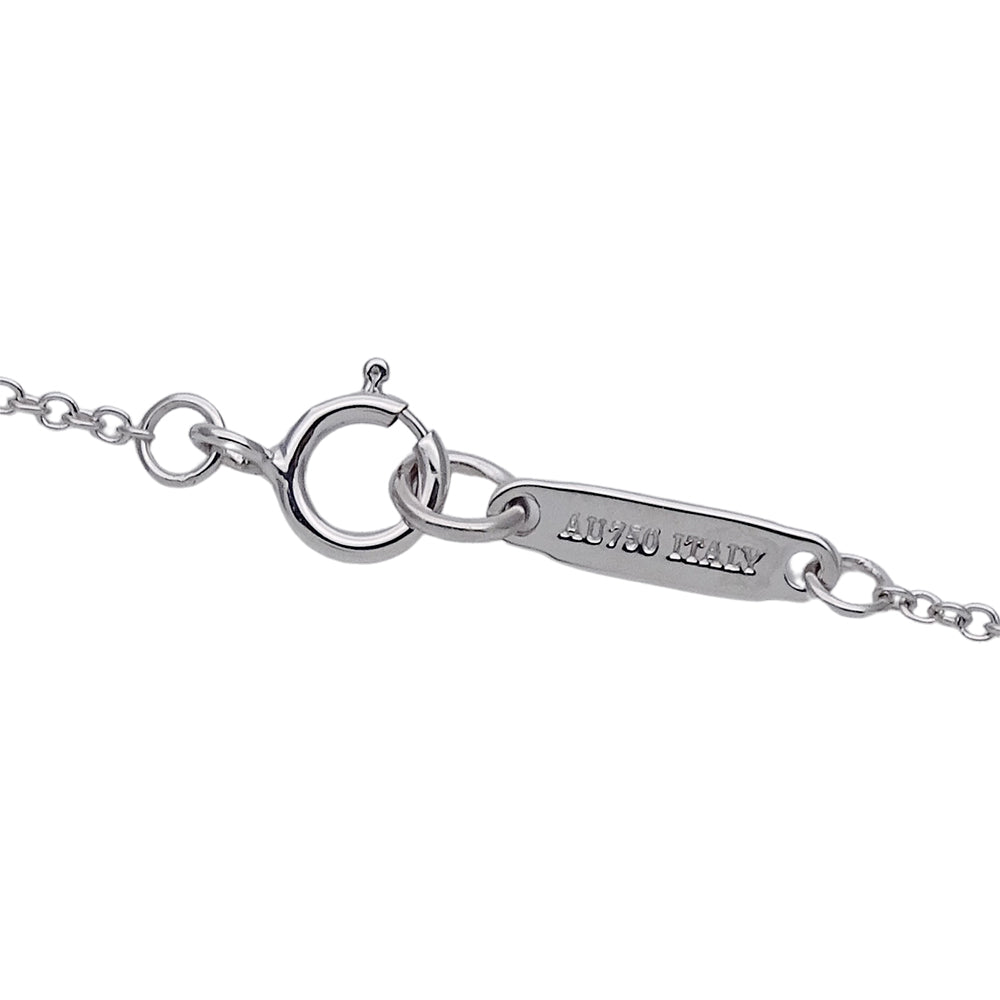 TIFFANY&Co. ティファニー アトラス オープン メダリオン ネックレス 750WG ホワイトゴールド ダイヤモンド レディース 磨き済み 【中古】