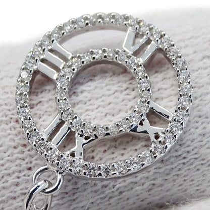 TIFFANY&Co. ティファニー アトラス オープン メダリオン ネックレス 750WG ホワイトゴールド ダイヤモンド レディース 磨き済み 【中古】