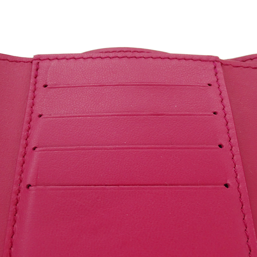 LOUIS VUITTON ルイ・ヴィトン ポルトフォイユ･カプシーヌ コンパクト 三つ折り財布 ノワール・ホットピンク M62157 レディース 【中古】