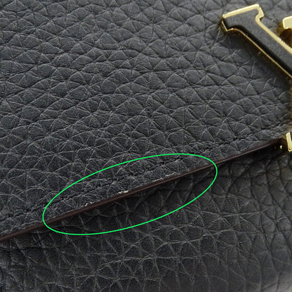 LOUIS VUITTON ルイ・ヴィトン ポルトフォイユ･カプシーヌ コンパクト 三つ折り財布 ノワール・ホットピンク M62157 レディース 【中古】