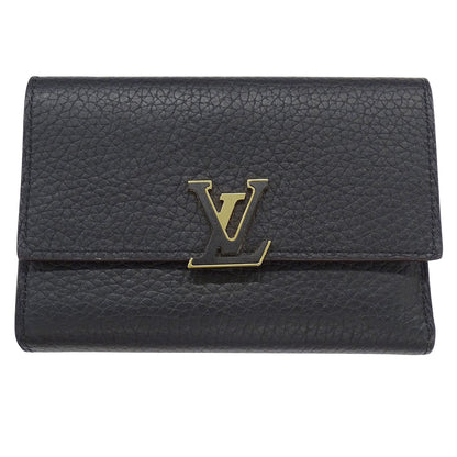 LOUIS VUITTON ルイ・ヴィトン ポルトフォイユ･カプシーヌ コンパクト 三つ折り財布 ノワール・ホットピンク M62157 レディース 【中古】
