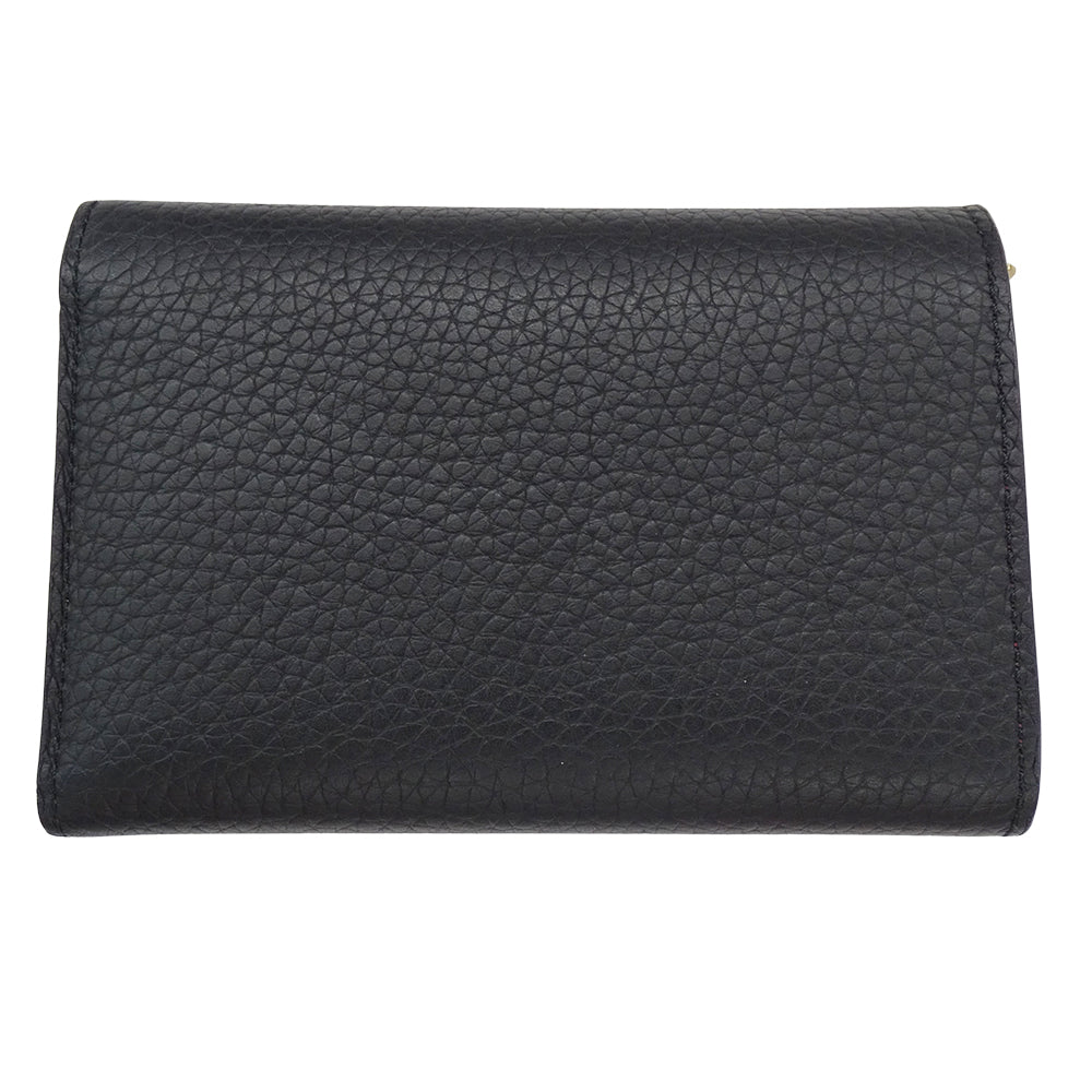 LOUIS VUITTON ルイ・ヴィトン ポルトフォイユ･カプシーヌ コンパクト 三つ折り財布 ノワール・ホットピンク M62157 レディース 【中古】