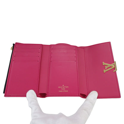 LOUIS VUITTON ルイ・ヴィトン ポルトフォイユ･カプシーヌ コンパクト 三つ折り財布 ノワール・ホットピンク M62157 レディース 【中古】