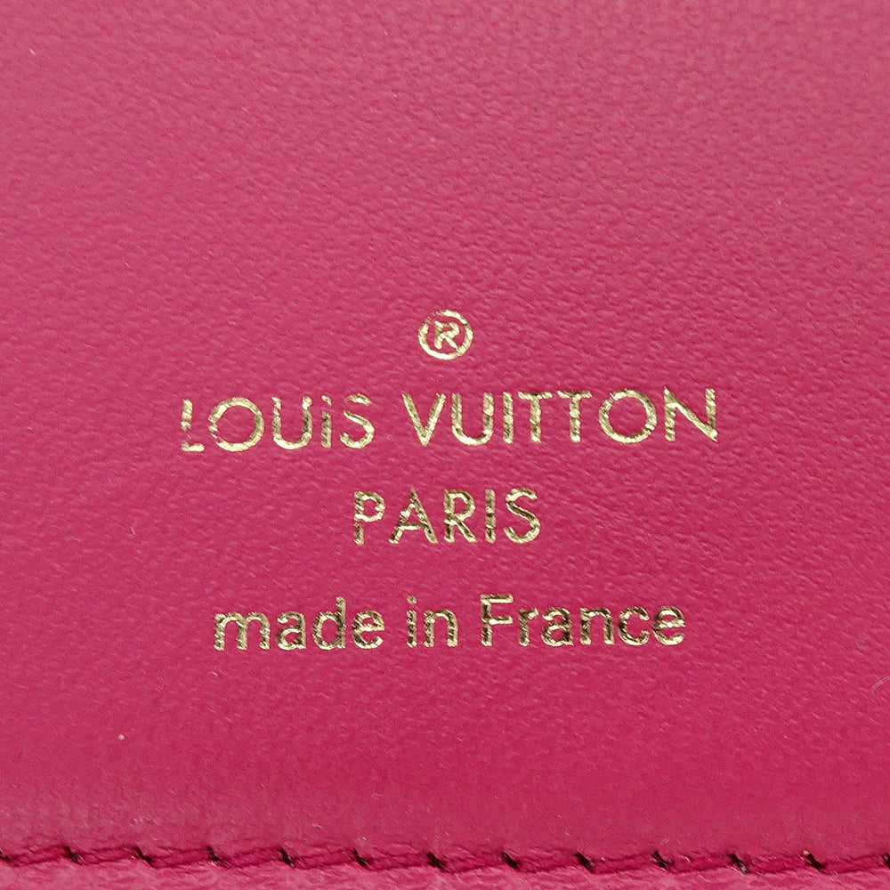 LOUIS VUITTON ルイ・ヴィトン ポルトフォイユ･カプシーヌ コンパクト 三つ折り財布 ノワール・ホットピンク M62157 レディース 【中古】