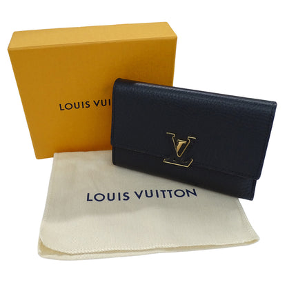LOUIS VUITTON ルイ・ヴィトン ポルトフォイユ･カプシーヌ コンパクト 三つ折り財布 ノワール・ホットピンク M62157 レディース 【中古】
