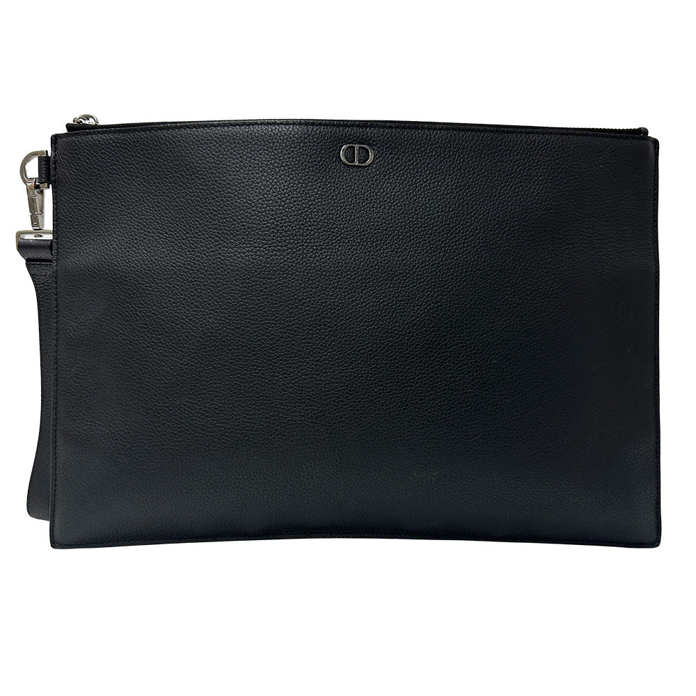 Dior ディオール クラッチ・セカンドバッグ ブラック レザー メンズ 【中古】