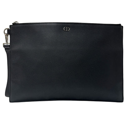 Dior ディオール クラッチ・セカンドバッグ ブラック レザー メンズ 【中古】