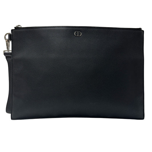 Dior ディオール クラッチ・セカンドバッグ ブラック レザー メンズ 【中古】