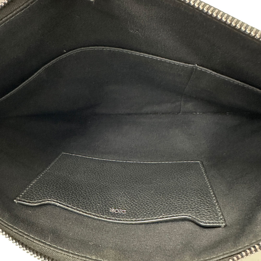 Dior ディオール クラッチ・セカンドバッグ ブラック レザー メンズ 【中古】