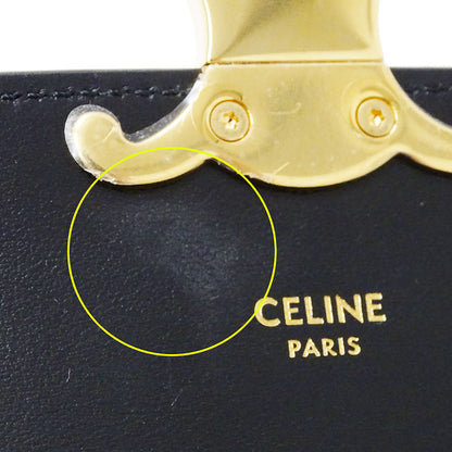 CELINE セリーヌ ミニクロード ショルダーバッグ トリオンフ ブラック レディース 【中古】