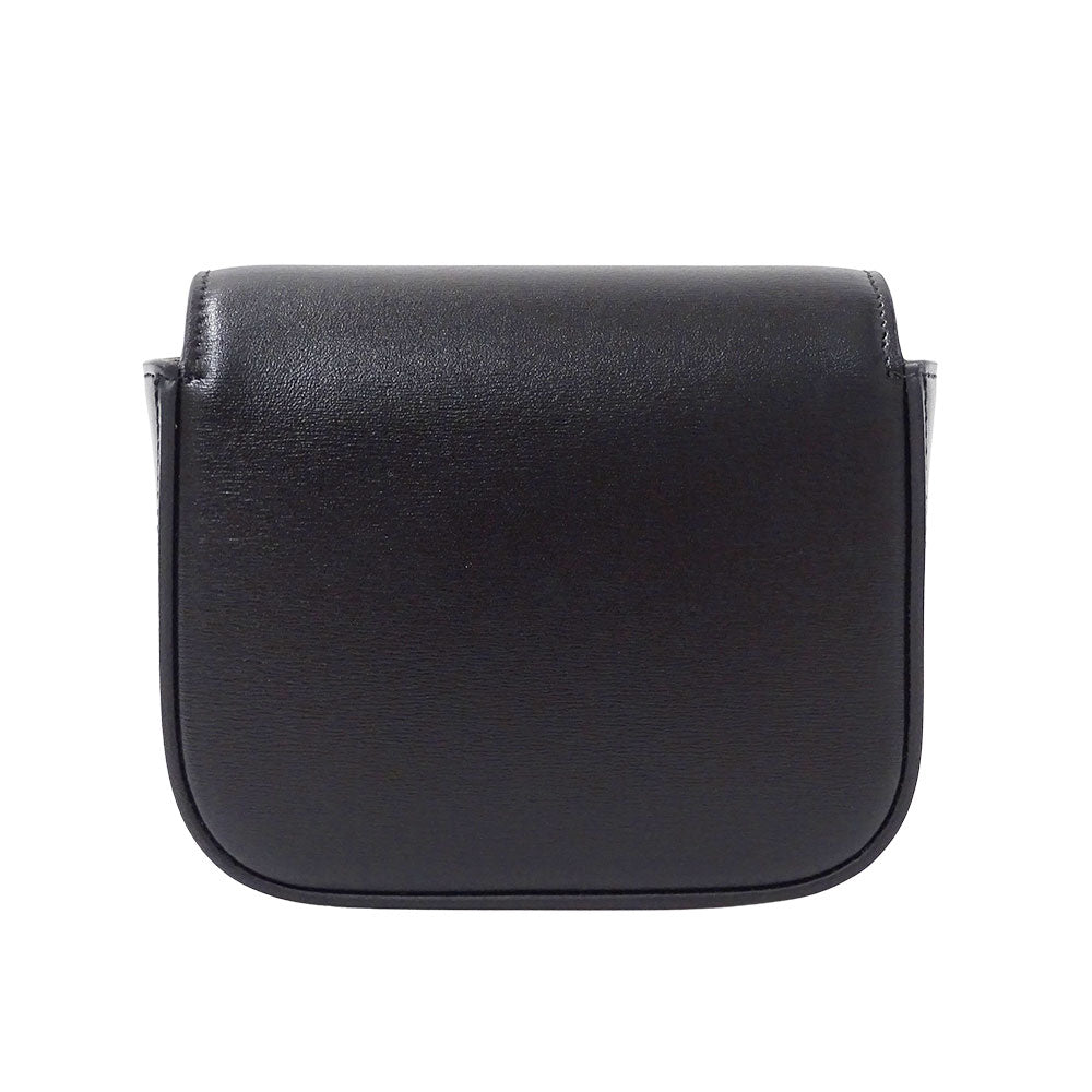 CELINE セリーヌ ミニクロード ショルダーバッグ トリオンフ ブラック レディース 【中古】