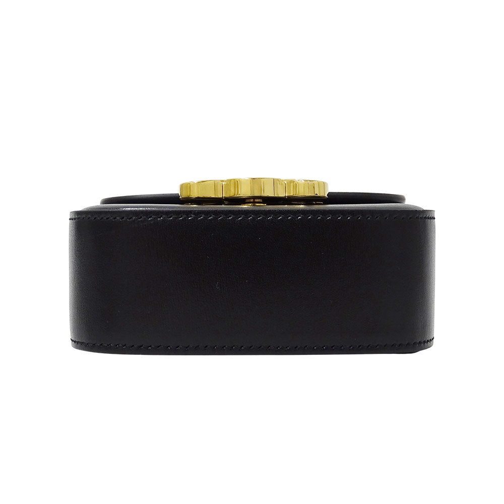 CELINE セリーヌ ミニクロード ショルダーバッグ トリオンフ ブラック レディース 【中古】