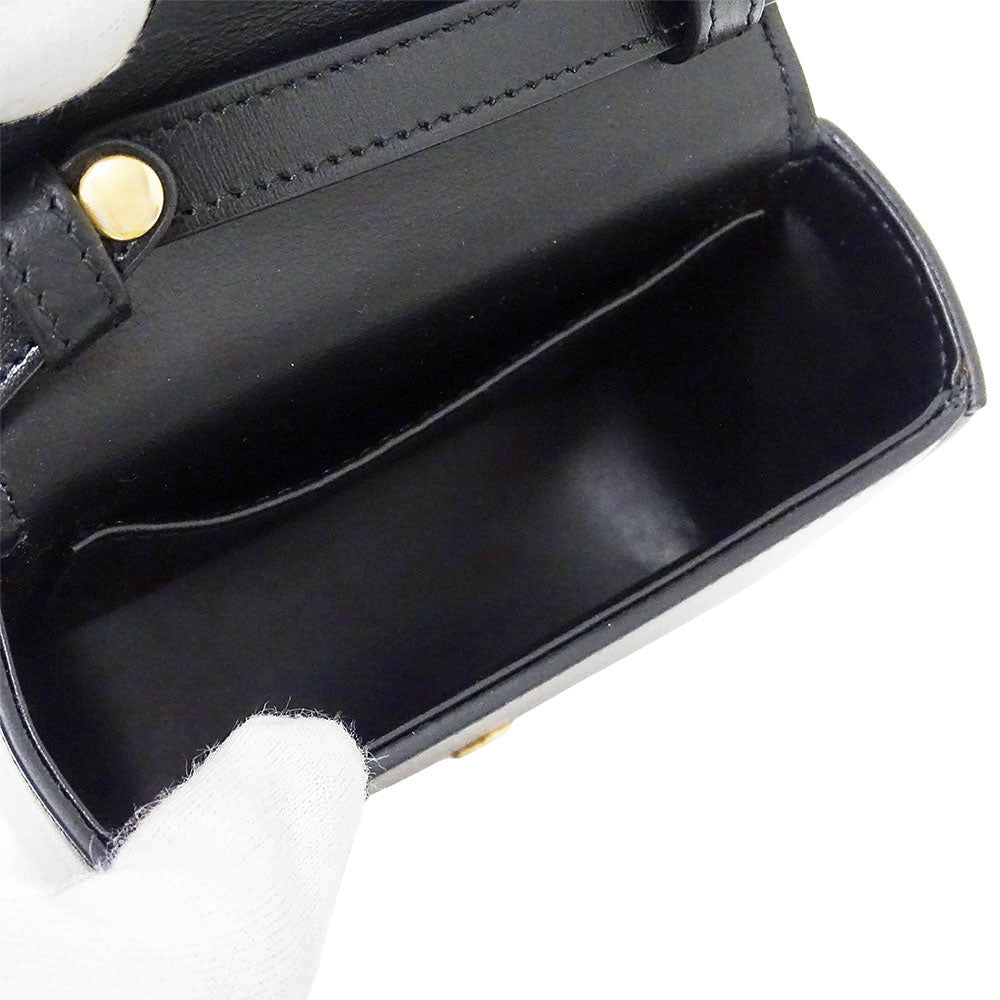 CELINE セリーヌ ミニクロード ショルダーバッグ トリオンフ ブラック レディース 【中古】