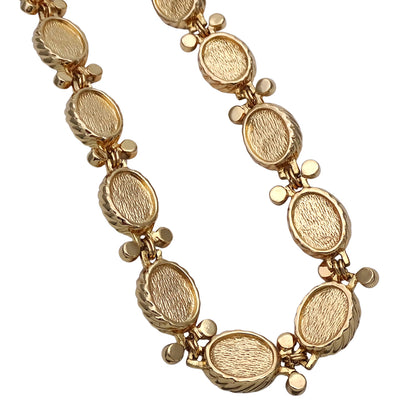 Dior ディオール ネックレス メタル ゴールド ブラック レディース 【中古】