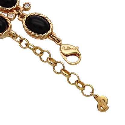 Dior ディオール ネックレス メタル ゴールド ブラック レディース 【中古】