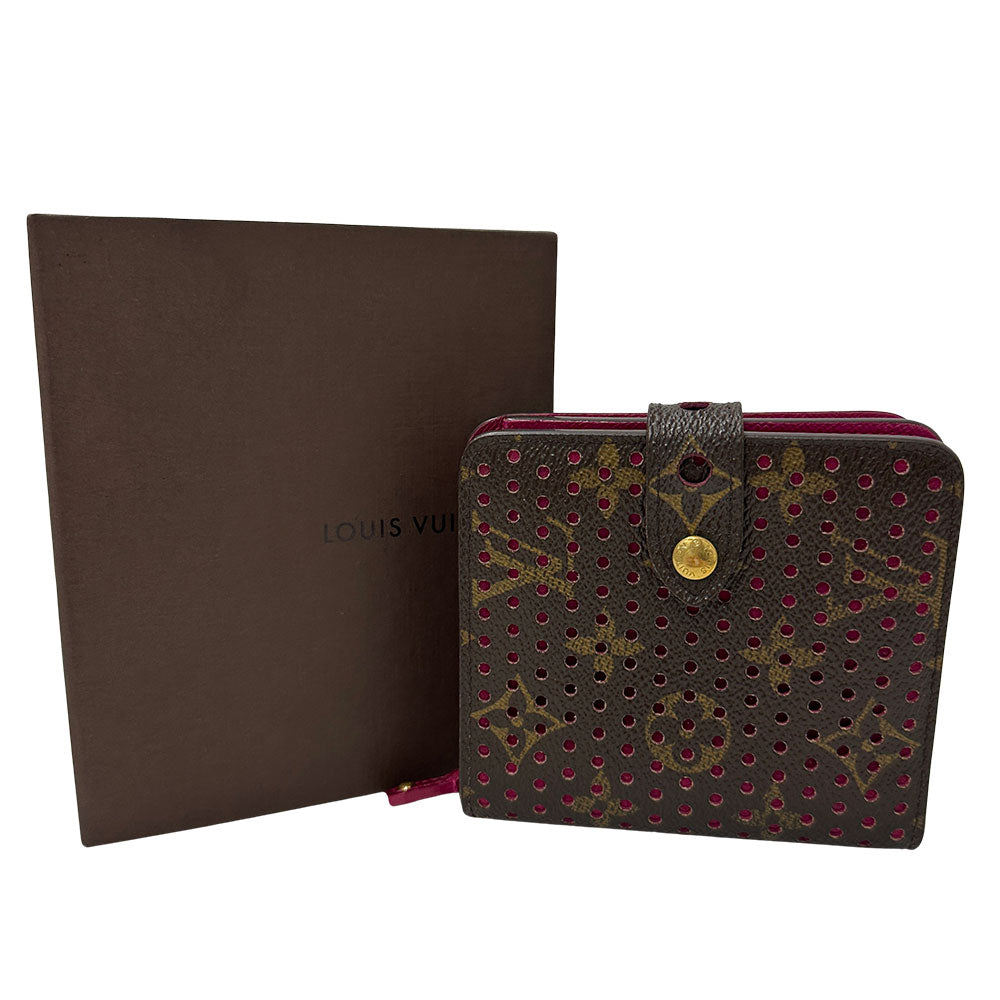 LOUIS VUITTON ルイ・ヴィトン ペルフォ コンパクト ジップ 三つ折り財布 モノグラム フューシャ M95188 モノグラムキャンバス レディース 【中古】