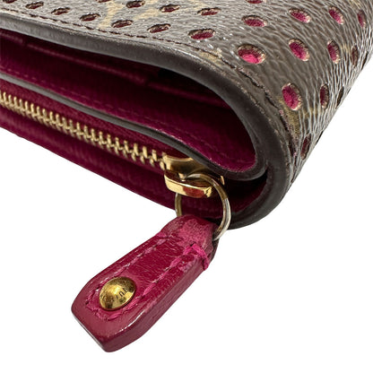 LOUIS VUITTON ルイ・ヴィトン ペルフォ コンパクト ジップ 三つ折り財布 モノグラム フューシャ M95188 モノグラムキャンバス レディース 【中古】