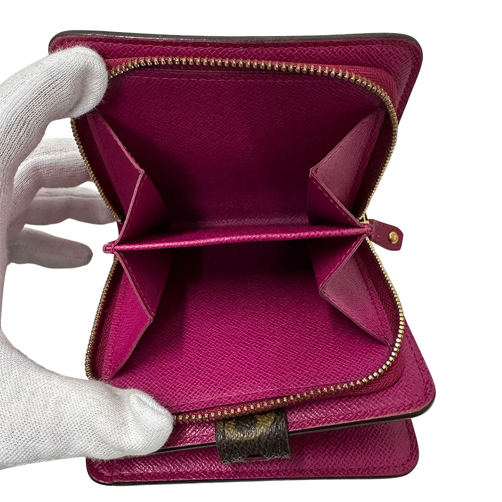 LOUIS VUITTON ルイ・ヴィトン ペルフォ コンパクト ジップ 三つ折り財布 モノグラム フューシャ M95188 モノグラムキャンバス レディース 【中古】