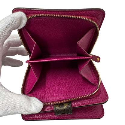 LOUIS VUITTON ルイ・ヴィトン ペルフォ コンパクト ジップ 三つ折り財布 モノグラム フューシャ M95188 モノグラムキャンバス レディース 【中古】