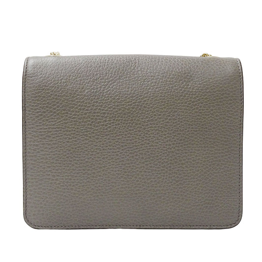 GUCCI グッチ ショルダーバッグ インターロッキングG グレー 510304 レザー レディース 【中古】