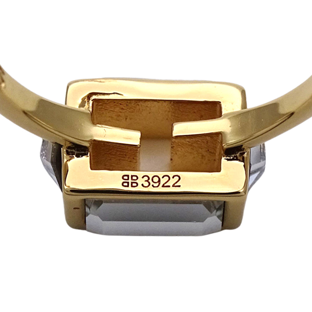 FENDI フェンディ リング 指輪 バゲット メタル ゴールド S レディース 8AH813 W2Y 【中古】