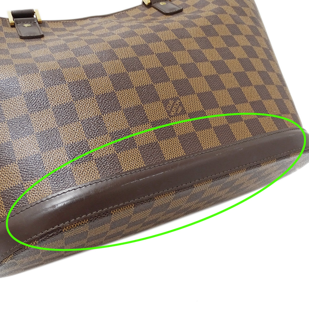 LOUIS VUITTON ルイ・ヴィトン マノスク GM トートバッグ ダミエ ダミエエベヌ N51120 ダミエキャンバス レディース 【中古】