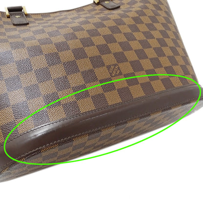 LOUIS VUITTON ルイ・ヴィトン マノスク GM トートバッグ ダミエ ダミエエベヌ N51120 ダミエキャンバス レディース 【中古】