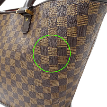 LOUIS VUITTON ルイ・ヴィトン マノスク GM トートバッグ ダミエ ダミエエベヌ N51120 ダミエキャンバス レディース 【中古】