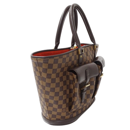 LOUIS VUITTON ルイ・ヴィトン マノスク GM トートバッグ ダミエ ダミエエベヌ N51120 ダミエキャンバス レディース 【中古】